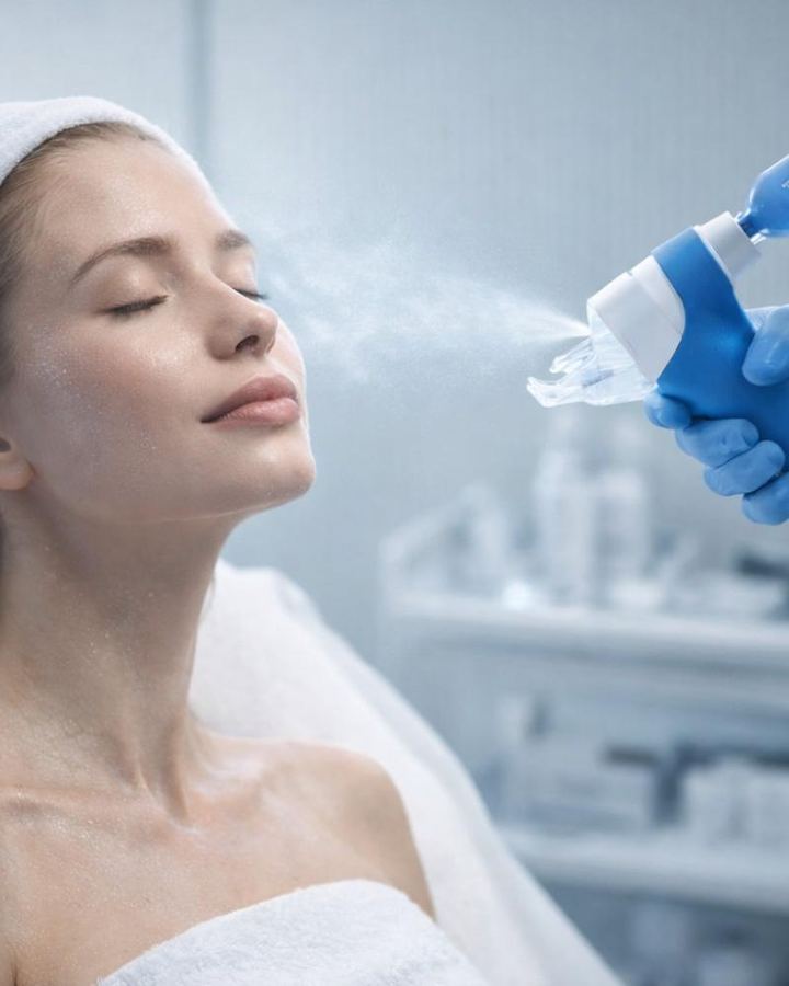 Glacial Facial in the treatment room